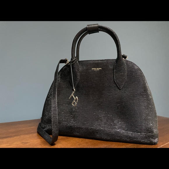 Henri Bendel // Miss Bendel Dome Satchel // Shiny Lizard // Black - Picture 3 of 10